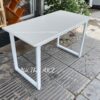 Bàn chân sắt 1200x600 chữ U mặt Gỗ MFC các màu (Khung Trắng)