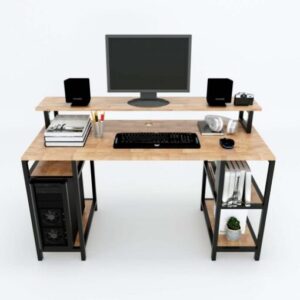 Bàn Mặt Gỗ Cao Su Liền Kệ KZ-7120