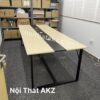 Bàn họp giá rẻ chân sắt mặt gỗ fami sọc giữa giá rẻ