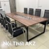 Bàn họp lớn chân sắt mặt gỗ mã BHKZ2812