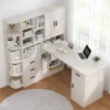 Bàn làm việc _học tập góc chữ EL có giá sách 06