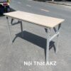 Bàn làm việc chân sắt gấp gọn 1m2x40 gỗ công nghiệp (Khung ghi )