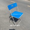 Ghế gấp nhựa 2 mảnh màu xanh giá rẻ