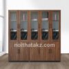 TỦ TÀI LIỆU GỖ 5 CÁNH KÍNH - TL 21