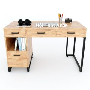 Bàn làm việc 3 ngăn kéo 120x60cm chân kết hợp tủ KZ77
