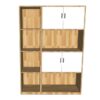 Tủ hồ sơ gỗ cao su 4 tầng 120x40x170cm gỗ cao su THS68051