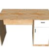 Bàn làm việc có hộc tủ 120x60cm gỗ cao su BD68129