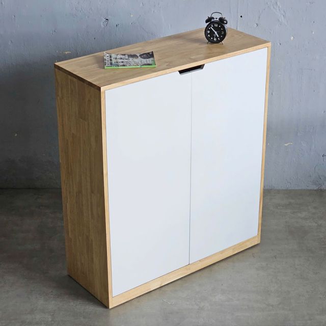 Tủ giày 2 cánh 90x35x103cm gỗ cao su KG68081-2