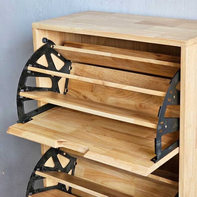 Tủ giày 3 ngăn gỗ cao su BMTT068-2