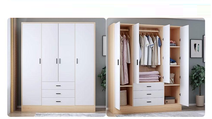 ✨ TỦ QUẦN ÁO GỖ 4 CÁNH MỞ ĐẸP NHIỀU NGĂN A71 ✨