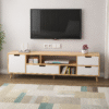 Kệ Tivi Gỗ MDF Nhiều Ngăn Có Chân Gỗ Hiện Đại TKTV23
