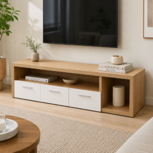 Kệ Tivi Gỗ Công Nghiệp 1m6 KST59 – Đơn Giản, Hiện Đại, Dễ Kê Phòng Khách