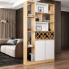 Tủ Kệ Gỗ Vách Ngăn Đựng Rượu Trang Trí Phòng Khách TR46