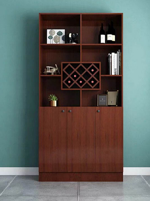Tủ kệ trưng bày ô rượu đẹp phòng khách bằng gỗ công nghiệp KR10-1