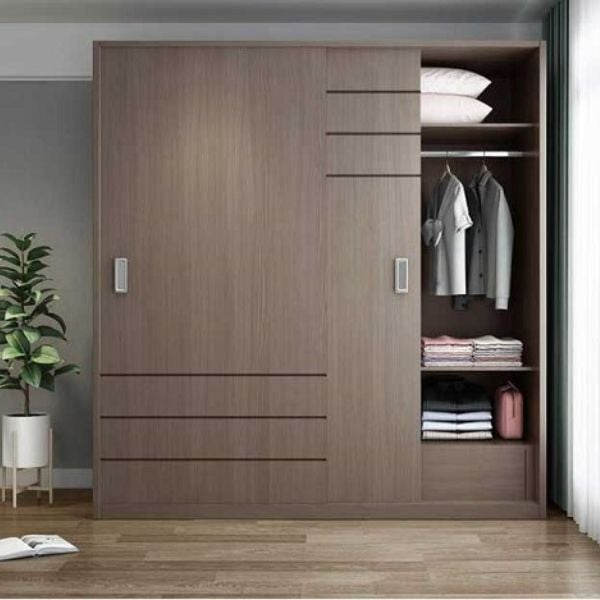 Tủ quần áo gỗ công nghiệp MDF 2 cánh lùa A02