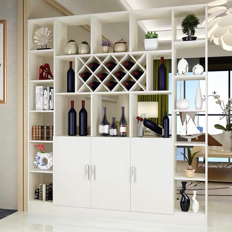 Tủ rượu vách ngăn gỗ trang trí phòng khách hiện đại đẹp TR04-1