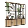 Kệ Khung Sắt Đợt Gỗ Để Đồ Trang Trí Đẹp KSG260 100/200x35x200cm